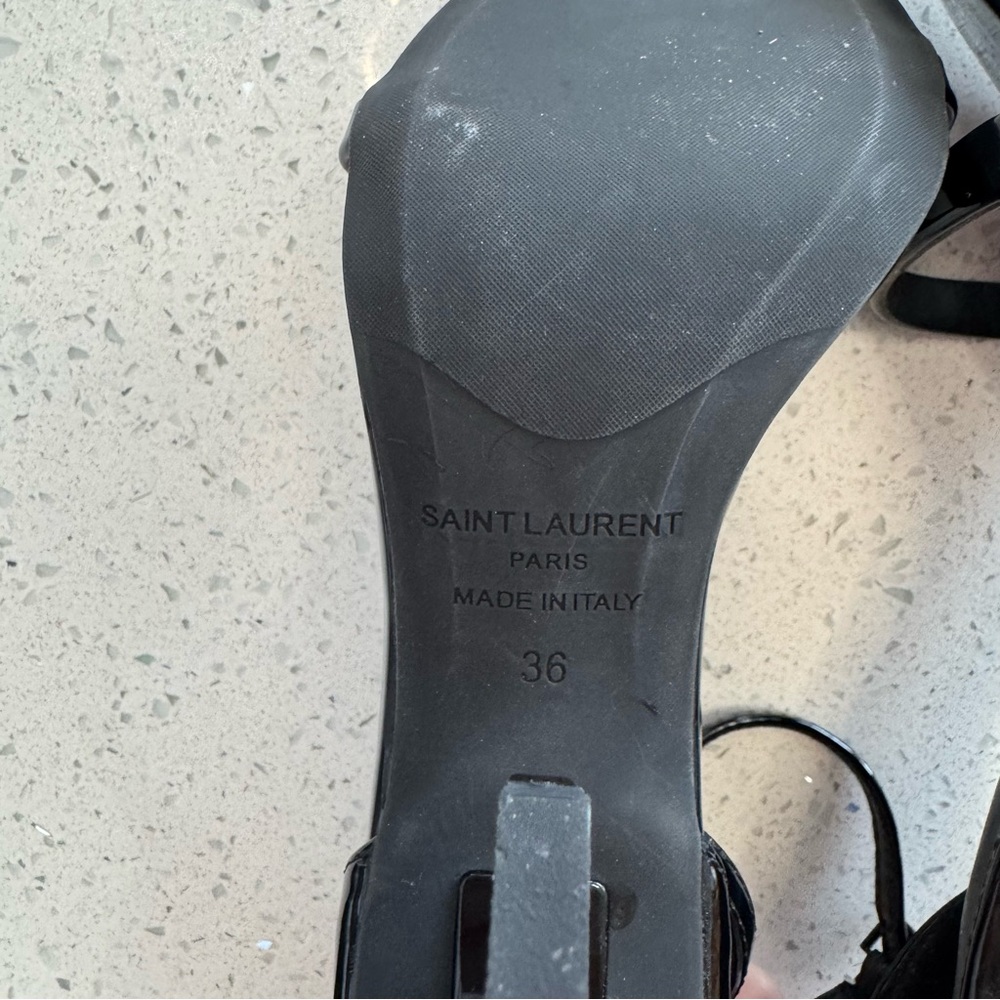 Saint Laurent Black Strappy Heels - Picture 11 of 11